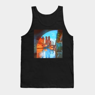 Paris France Watercolor Art Graphic Design, Home Decor & Gifts: face masks, Phone Cases, Apparel Tank Top